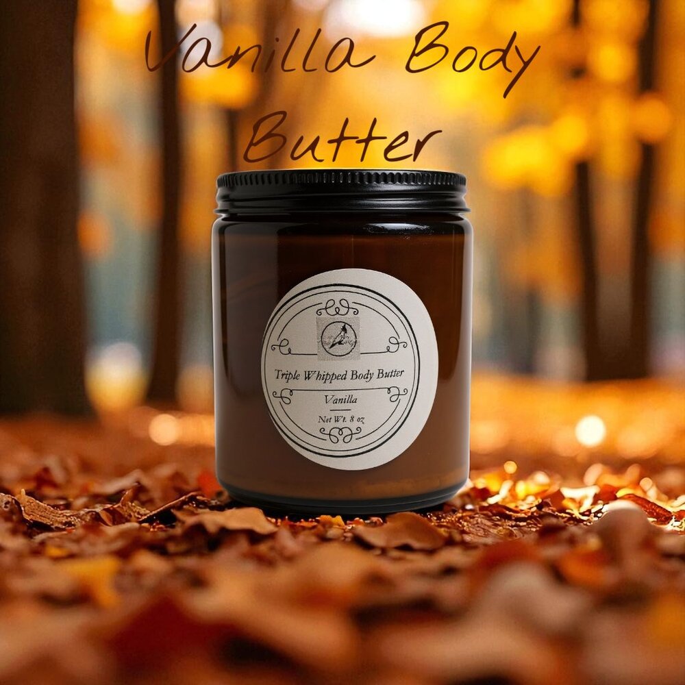 TnJs Shop Vanilla Handmade 8 oz Silky Moisturizing Triple Whipped Body Butter